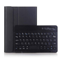 Lederen hoes met afneembare Bluetooth-toetsenbordcover, compatibel met Samsung Galaxy Tab A8T290.