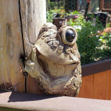 Sculptures d'arbres de jardin Quiet Frog Tree Peeker B