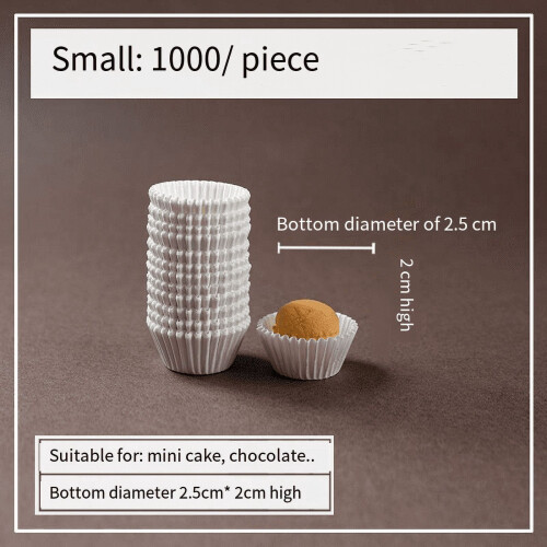 Casewin Mini Paper Baking Cup1000-Pack Liners για Cupcakes, θήκες για Muffins μιας χρήσης για ψήσιμο, κόκκινες 2