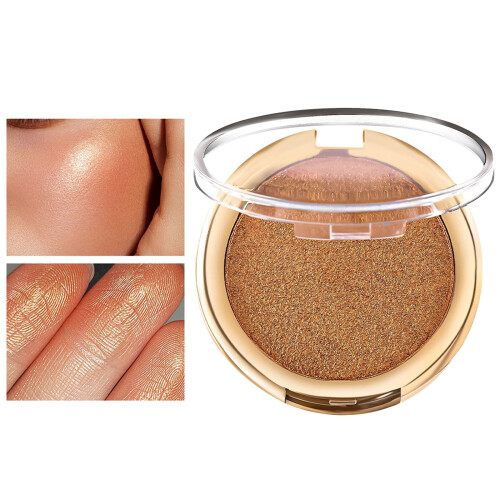 Zlezpi Highlighter Makeup Baking Powder - Πούδρα Πολωτικής Λάμψης & Επανόρθωσης για Σκιές Μύτης & 1