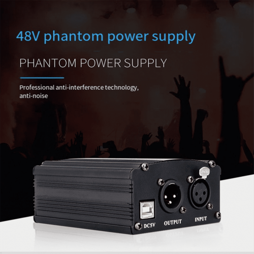 Τροφοδοτικό Phantom 1 καναλιού 48V με καλώδιο μικροφώνου XLR3Pin για εξοπλισμό 2