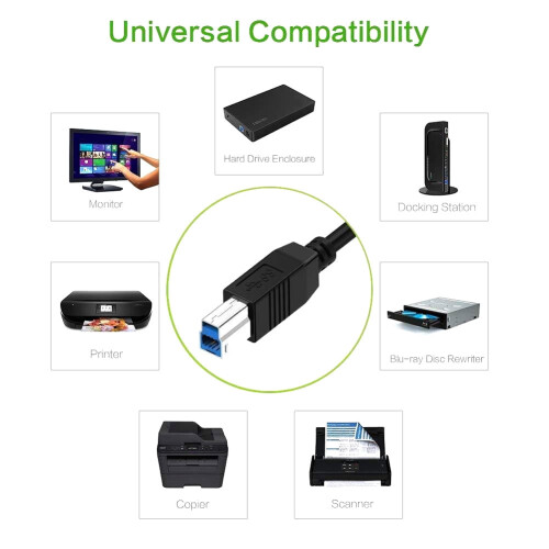 SUSUchens DOONJIEY Καλώδιο σύνδεσης υψηλής ταχύτητας USB3.0 τύπου A σε B για εκτυπωτή-σαρωτή 2