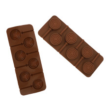 Lot de 2 moules à sucettes en silicone pour barres chocolatées, fondant et autres confiseries. Idéal pour la cuisine et la maison.
