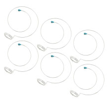 6 piezas de soporte para lupa de relojero/joyero, diadema para lupa, soportes para cable de lupa, alambre de acero inoxidable
