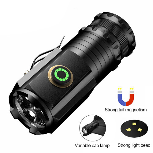 Φακός Hariumiu Αδιάβροχος με μαγνητική βάση Hands-Free, 5 λειτουργίες φωτισμού,