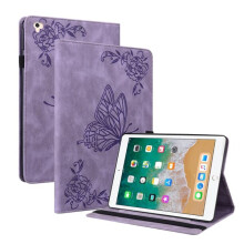 Cás Leathair atá comhoiriúnach le iPad9.7 5ú Glúin (2017) Féileacáin Corcra