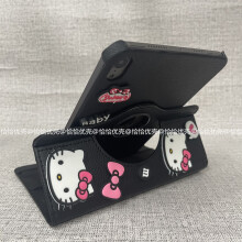Hello Kitty 3D 360 roterende læderetui kompatibel med iPad Air/5 beskyttelsesetui 10.2 kompatibel med Apple Air5/4/3/2 tablet-etui