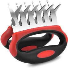 Artigli per sminuzzare la carne, set da 2, in metallo, ideali per barbecue, per sminuzzare maiale e pollo, compatibili con forno e griglia.