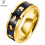 Δαχτυλίδι Tioneer Galaxy Style Tungsten Carbide με ένθετο Opal & φύλλο χρυσού σε βέρα 8mm ή 6mm για 4