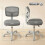 (DARK GREY, Mesh) Ergonomic Mesh Office Chair, Dark Grey, Armless 3
