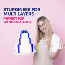 Cake Boards,10 Inch Cake Drum Cake Boards 10 Inch Round - Bend Resistant Multi-Layered Cake Base for Displays 5PCS