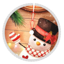 Jupe de sapin de Noël 76 cm (30 pouces), tapis de sapin pour les fêtes d'hiver, jupe de sapin pour décorations de Noël rustiques