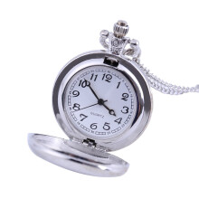 Ausgewählte Taschenuhr für Paare, Silver Groove, vielseitige Taschenuhr mit Kleiderkette