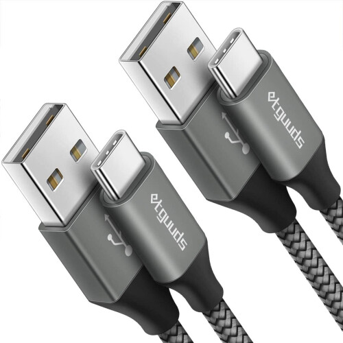 [2 τεμάχια, 3 πόδια] Καλώδιο USB C 3A Γρήγορη φόρτιση, καλώδιο φόρτισης USB A σε Type C