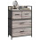 (Grey, Fabric) Rustic 4-Drawer Fabric Chest - Grey Wood 1