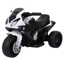 Electric Motorbike for Kids Ride on BMW Motorbike W/Headlights and Music, 6V, Black