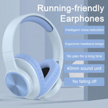 SUSUchens Faltbares Headset, kompatibel mit 5.3, lange Akkulaufzeit, Stereoklang, Geräuschunterdrückung, Bluetooth, Khaki