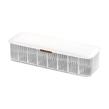Organizador de cables transparente Yonrjhukm con tapa, caja de almacenamiento de cables de datos de 12 compartimentos, diseño sin ataduras para