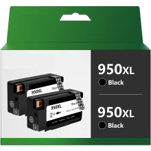Cartucho de tinta negro de alto rendimiento compatible 950XL950XL para impresoras HP OfficeJet Pro251dw276dw8100 8600 8610 8625 8630 (Negro, paquete