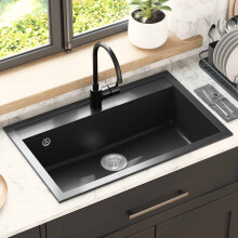 vidaXL Sink Black 795 x 505 mm Granite