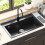 VidaXL vidaXL Sink Black 795 x 505 mm Granite 1