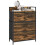 (Rustic Brown, Fabric) Rustic Chest of Four Fabric Drawers - Rustic Brown 1