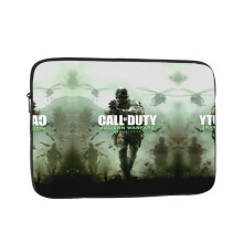 Call of Duty Modern Warfare laptophoes, schokbestendig met accessoirevak, geschikt voor laptops van 10-17 inch, zwart