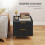 (Black, Engineered Wood) Elegant Two-Drawer Bedside Table - Black 4