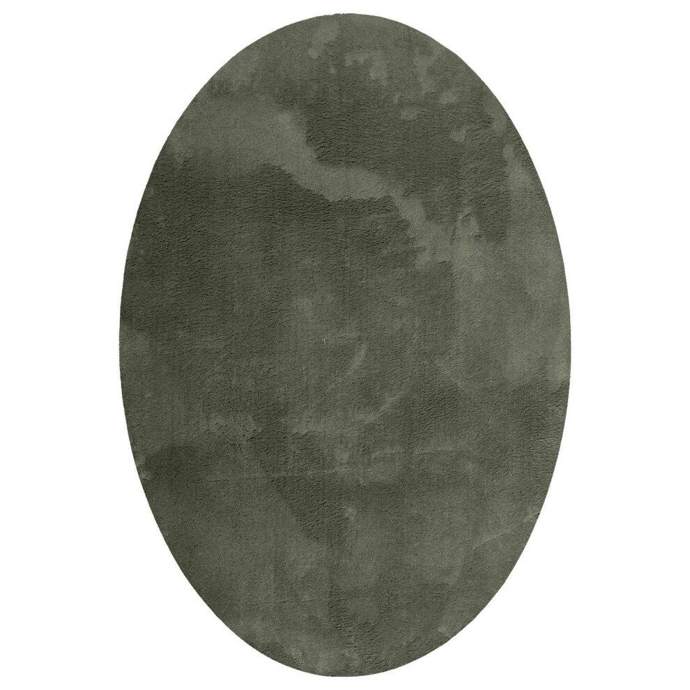 Vidaxl Area Rugs Oval Huarte Forest Green 170 X 120 Cm 100% Polyester