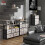 (Grey, Fabric) Rustic 4-Drawer Fabric Chest - Grey Wood 8