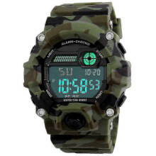 Digital Watch for Kids, Big Face with Military Style - Alarm, Timer, Shock Resistant & 5 Straps Waterproof