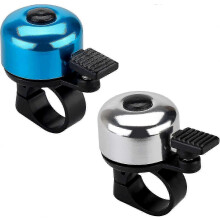 Biking with Clarity: Loud & Clear Sound Bicycle Bell, Designed for All Types of Cycling Enthusiasts - Stylish Blue & Silver