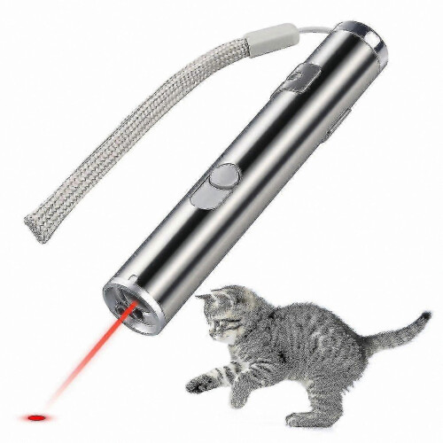 Rechargeable LED Flashlight Cat Toy with Laser Pointer for Pet Training and Play 2