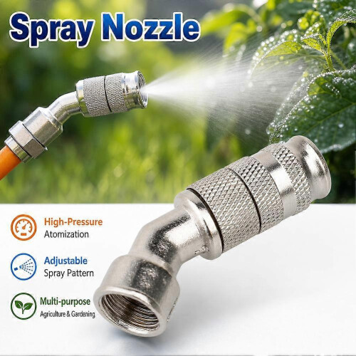 Chrome 45-Degree Adjustable Spray Nozzle Agricultural Mister 1
