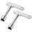 2Pcs Peel Box Lock Key Metal for Outdoor Trash Can Waste Bin Security 3
