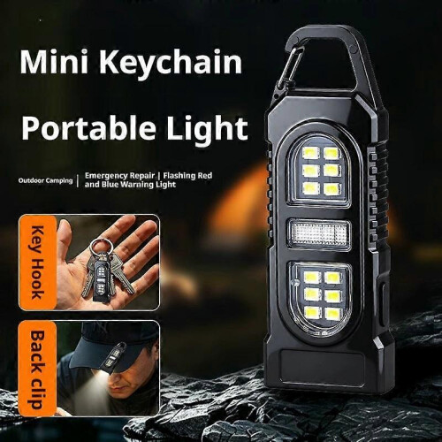 Porte-clés multifonction DF688 avec lampe de secours rechargeable par USB 1