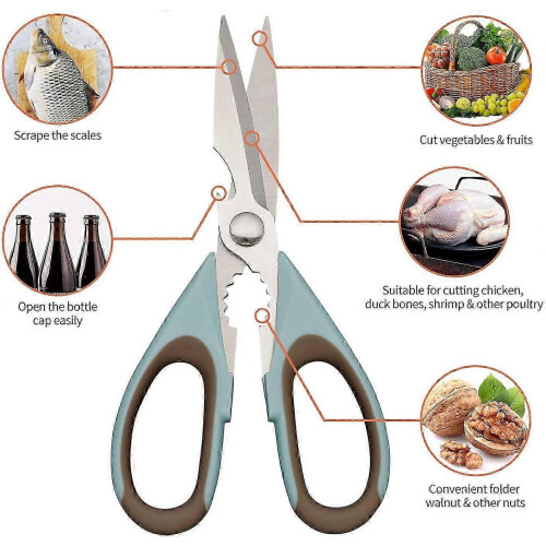 Heavy-Duty Left-Hand Sciss, Female-Oriented Kitchen Scissors & Practical Kitchen Utensils 2