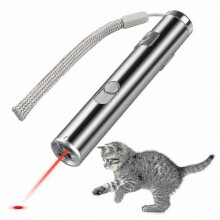Wiederaufladbare LED-Taschenlampe mit Laserpointer für Katzenspielzeug zum Training und Spielen