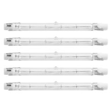 5-pack R7S 118mm 300W 230V dimbare halogeenlampen voor bouw- en tuinverlichting