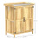 Fir Wood Shed 43x74cm with Metal Worktop 3