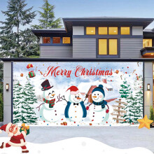 Ofertas diarias de Daiosportswear 2024: Nuevo banner navideño con fondo de nieve, banner para puerta de garaje, decoración para fiestas.