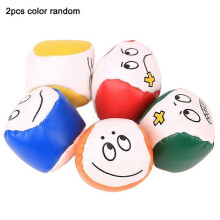 2 szt. PVC Cartoon Smile Beanbag Toy Game Rzucanie workami z piaskiem losowo