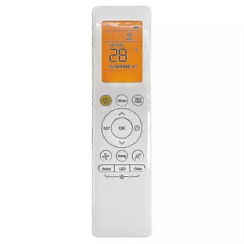 Midea AC Remote Control with Backlight Suitable for RG10A B2S BGEF RG10L1 2HS LED Models