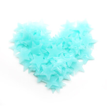 Nedsättning! 20-pack fluorescerande snöflingor som självlyser i mörkret i barnrum, väggklistermärken, klistermärken i bulk, blå