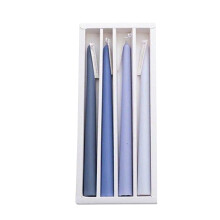 Ensemble de 4 bougies coniques multicolores Zmeidao pour dîner de fêtes, bougies sans fumée pour mariage, Avent, décoration intérieure, dîner