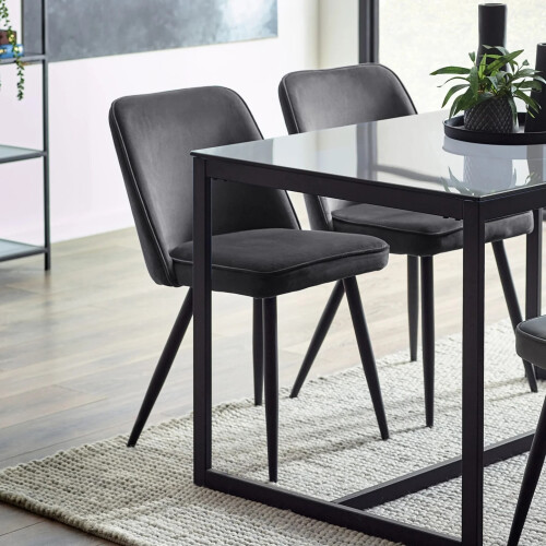 Set Of 2 Burgess Dining Chairs - Grey