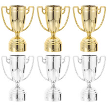 Malá trofej, 6 ks, dětské trofeje, ocenění, fotbalový míč, dekorace na dort, párty poháry, posily na břišní svaly
