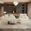 Corduroy Right L-Shaped Modular Sofa With Cup Holder, Beige 1