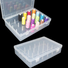 24Spools Nici Organizer Przezroczyste Pudełko Do Przechowywania Nici Haftarskich do Haftu i Szycia 24Spools Home