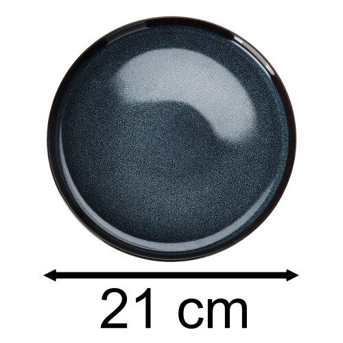 Blue Reactive Glaze Stoneware Side Plate Dishwasher & Microwave Safe - 21cm 2